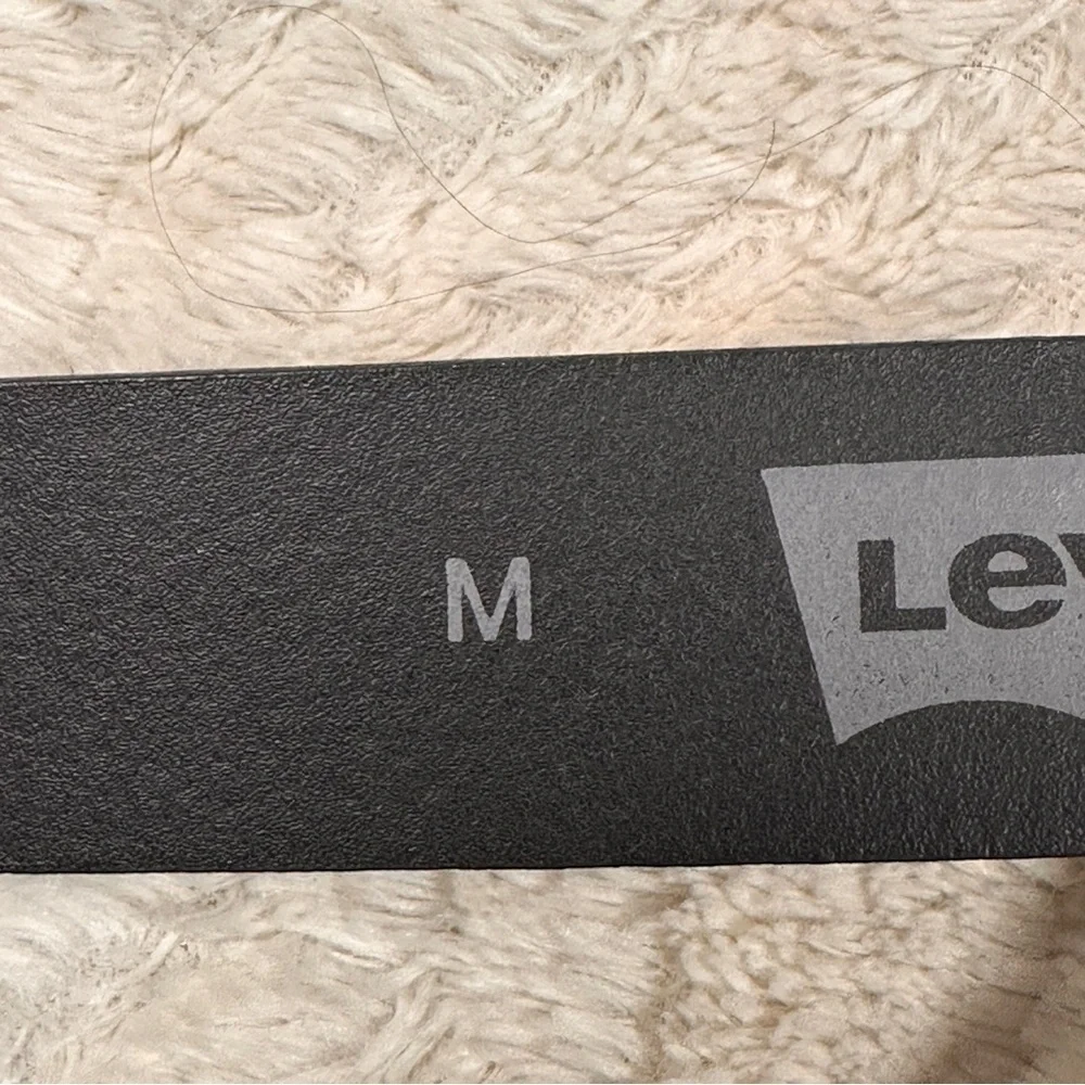 Levis Mens Black Genuine Leather Belt Sz Medium